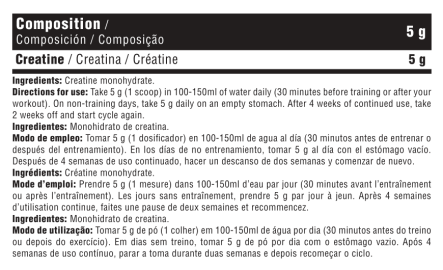 CREA 200 MESH CREATINE MONOHYDRATE 300 gr Sabor neutro