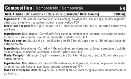 BETA-ALANINE (CarnoSyn) 240 g Naranja mango